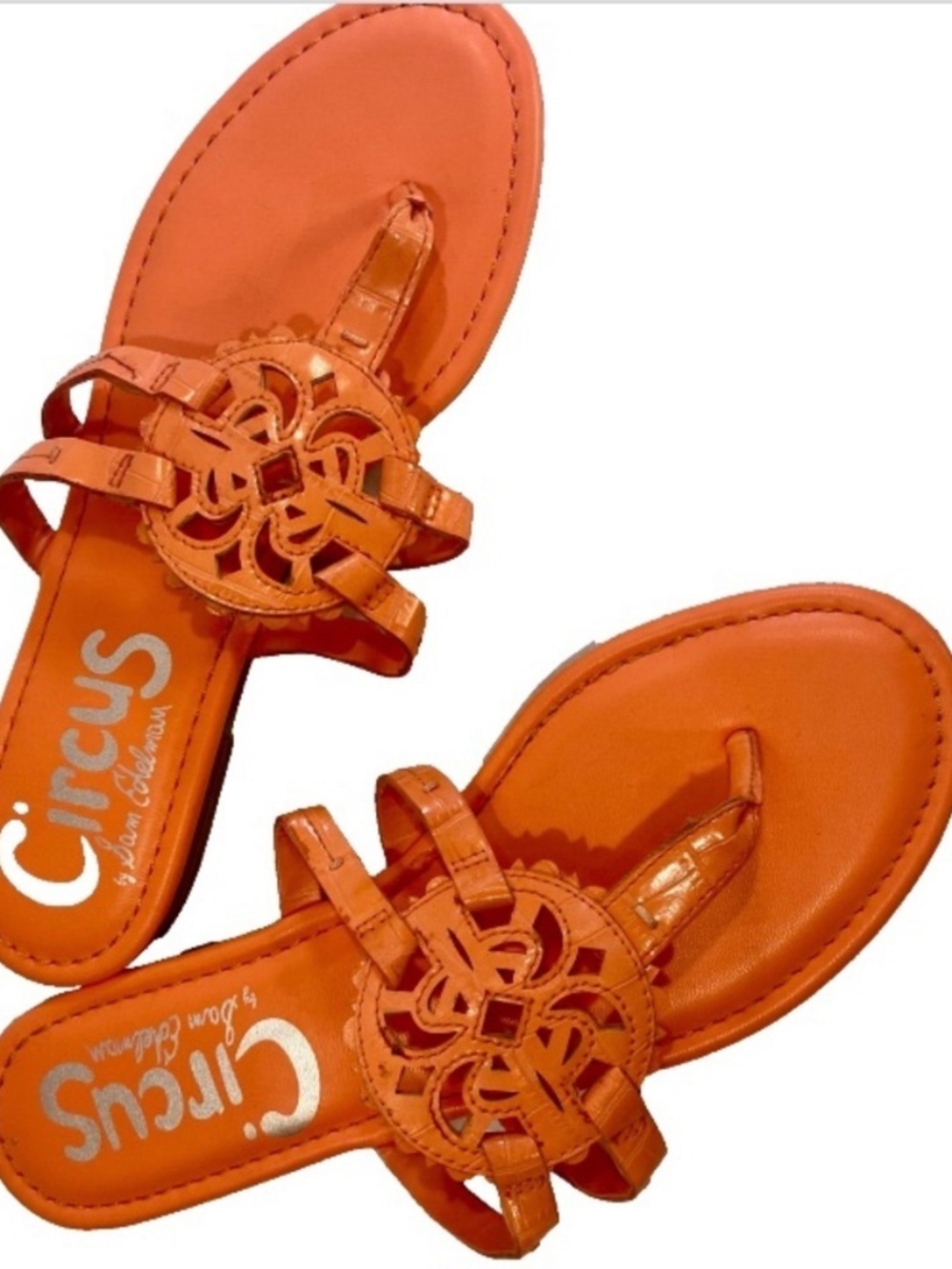 Sam Edelman Circus Canyon Flip Flop Sandals Melon Orange Women’s Size 8.5